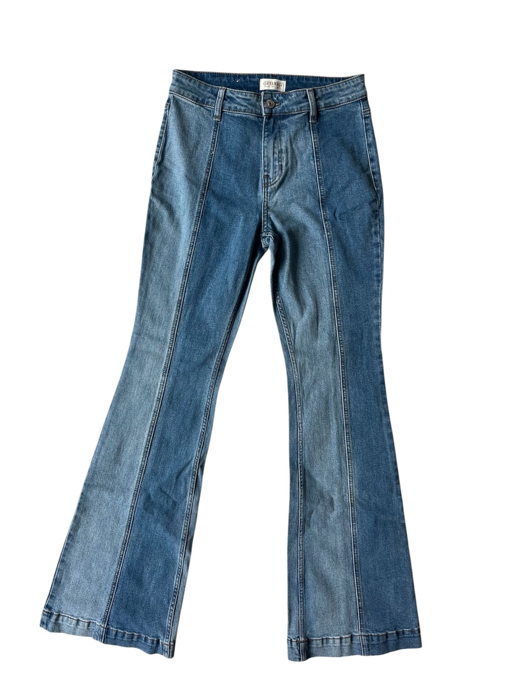 NWT SHYANNE HIGH RISE FLARE SPLIT JEANS 28 W 34 L WOMENS